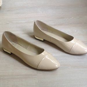 Lorenzo beige ballerina flats from Italy
